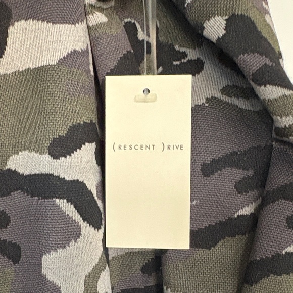 Crescent Olive & Black Camouflage Long Trench Coat - Picture 3 of 4